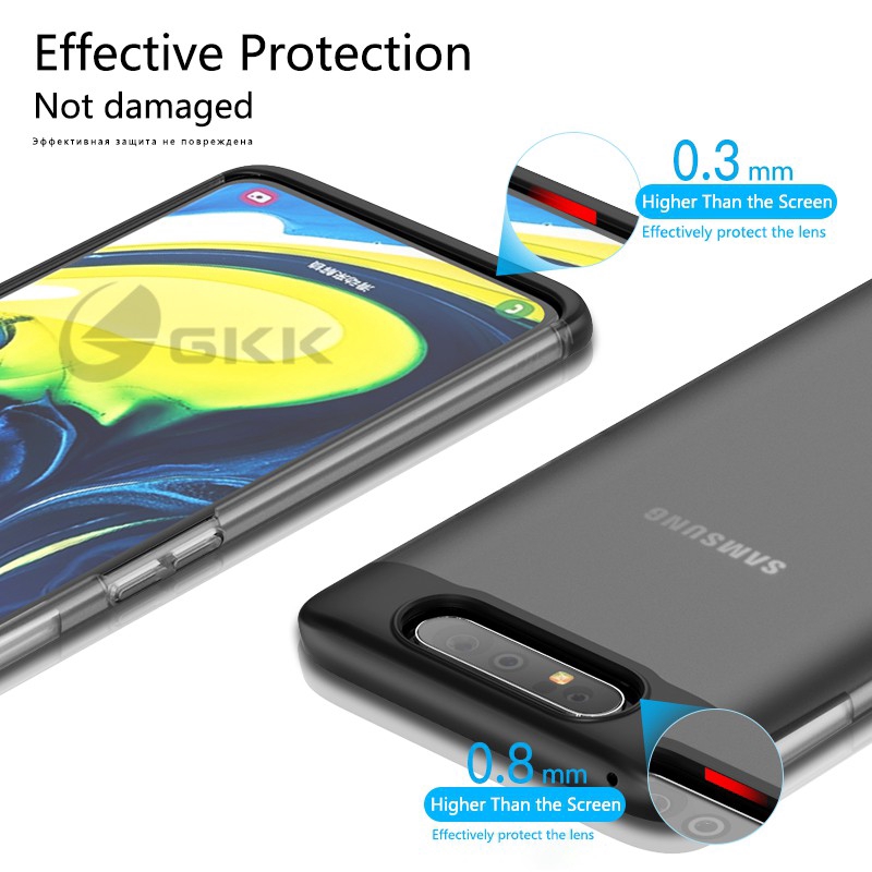 Ốp điện thoại PC cứng nhám trong mờ siêu mỏng chống sốc cho Samsung Galaxy A80