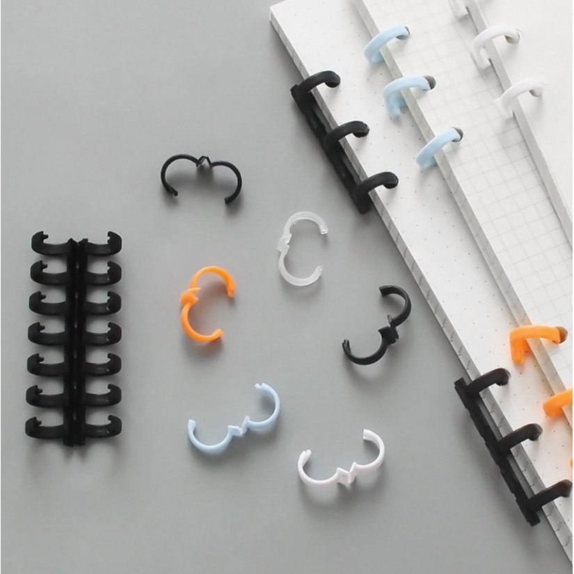 Binder thanh gáy còng nhựa đường kính 12mm phụ kiện sổ còng sổ planner DIY | BND001