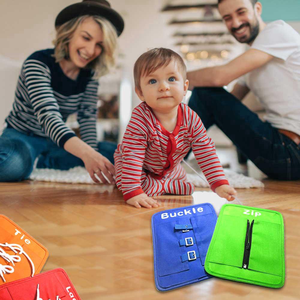 FTR 6pcs/set Dressing Learning Board Puzzle Toys Children Early Education Props