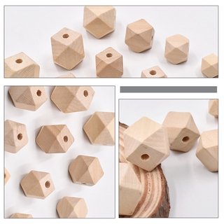 Set 100 Hạt Gỗ Hình Lục Giác Dùng Làm Trang Sức Thủ Công