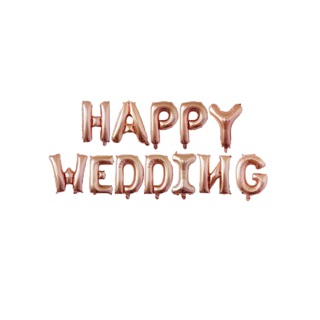 bóng bay chữ happy wedding