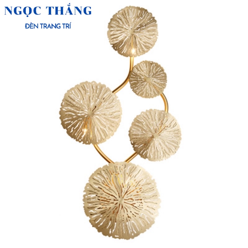 Đèn Led ốp tường treo tường 6 cánh sen cao cấp trang trí trong nhà cầu thang Led 18W GT852A Ngọc Thắng