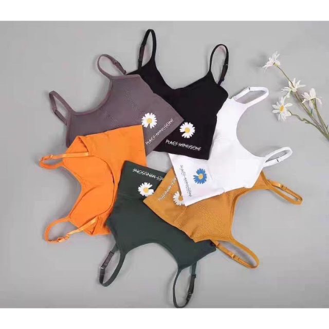 Áo bra cotton len tăm Hoa Cúc Hottrend- Áo lót không gọng tập Gym, yoga | BigBuy360 - bigbuy360.vn
