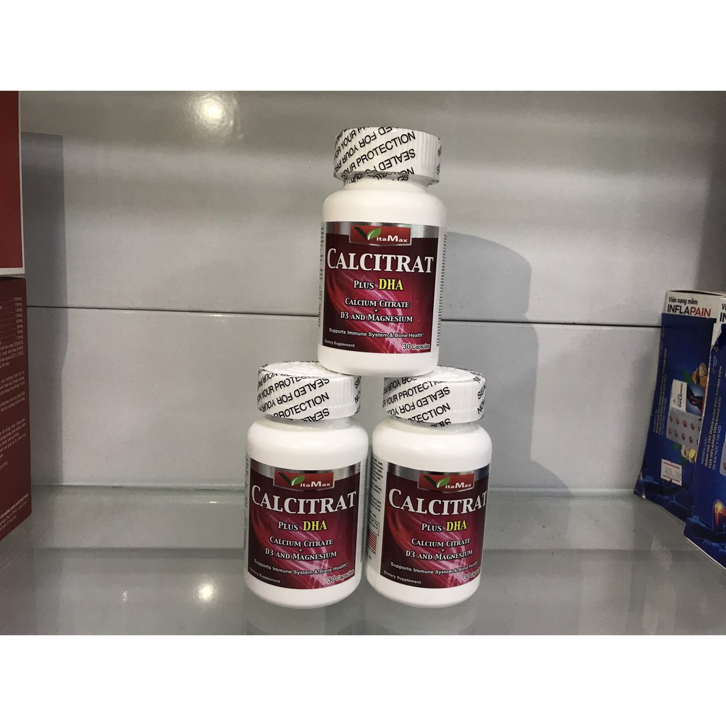 Thực phẩm bảo vệ sức khỏe CALCITRAT là Viên uống bổ sung bổ sung Canxi, Vitamin D3 và Khoáng chất.