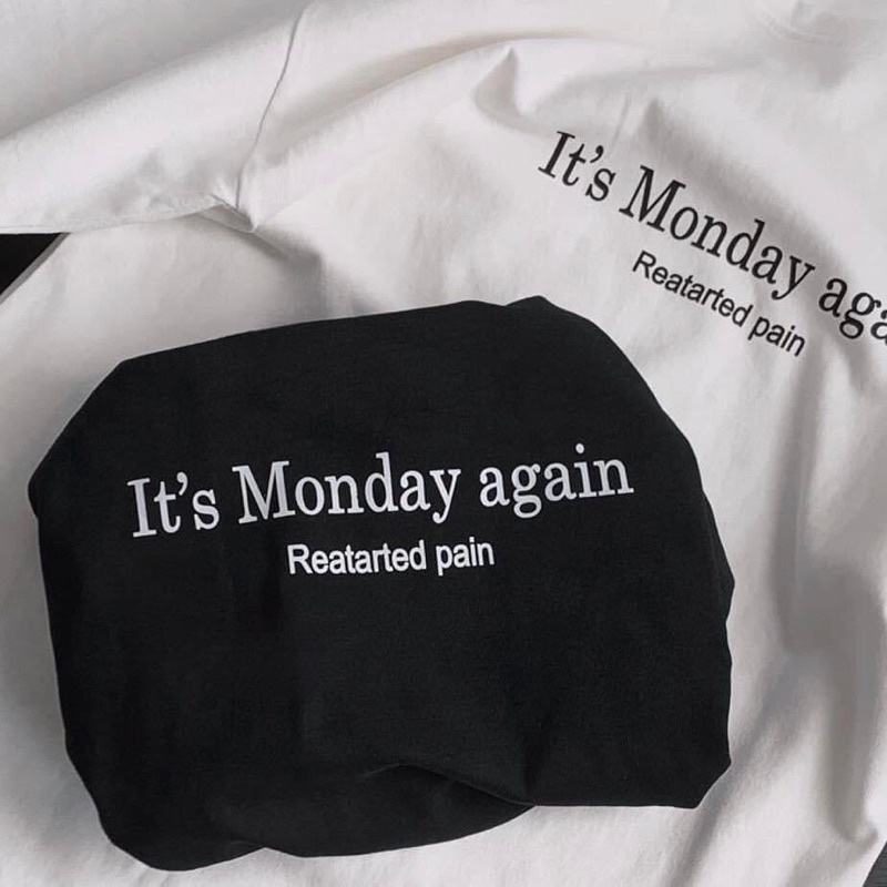 Áo Thun It Monday  Nữ Trend - Phông Dáng Rộng Tay Lỡ Unisex Vintage Phong Cách Hàn Quốc