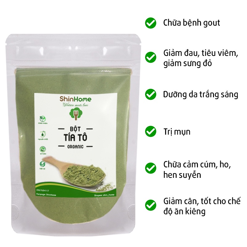 Bột tía tô nguyên chất ShinHome 100g