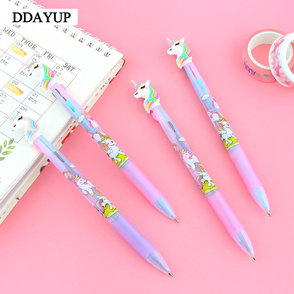 Bút Bi 3 Ngòi 3 Màu Hình Vịt - Kỳ Lân dễ thương