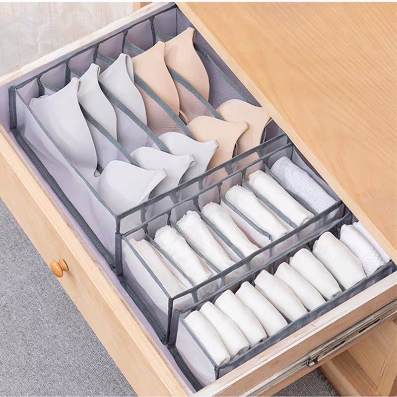 Hộp xếp đồ lót - túi đựng quần áo chia ngăn tiện ích ,Khay xếp quần áo gọn gàng chống bụi 88308 Korea Store 88