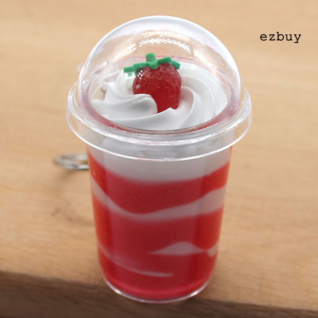 Móc Chìa Khóa Hình Ly Kem Bằng Silicone