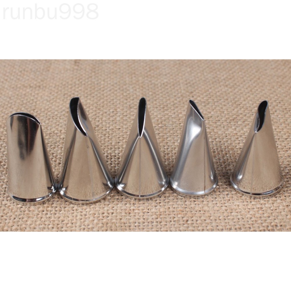 Set 5 Đuôi Bắt Bông Kem Tạo Hình Hoa Hồng Bằng Thép Không Gỉ