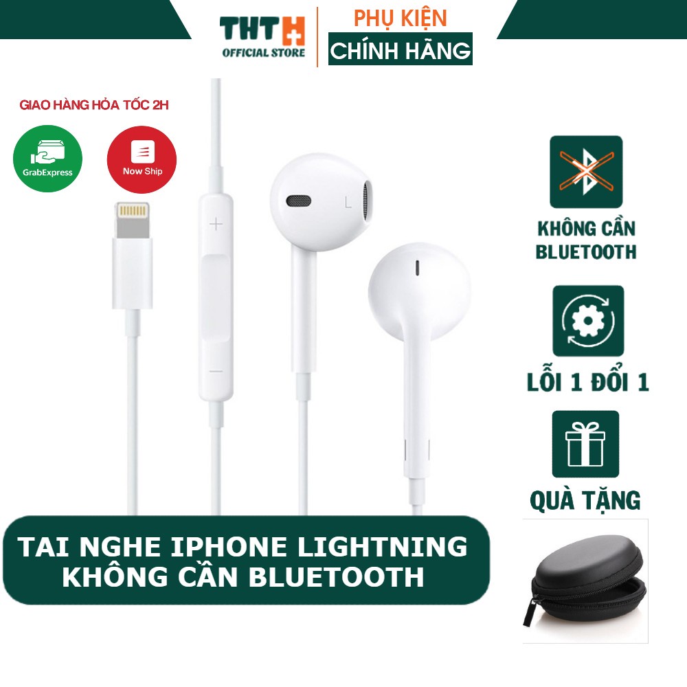 Tai nghe ip lightning 7/8/x/11/12/13 không cần bluetooth - Không mic Bảo hành 3 tháng