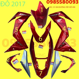 Dàn áo /bộ vỏ/ bộ nhựa winner v1 đỏ đời 2016 zin chính hãng honda