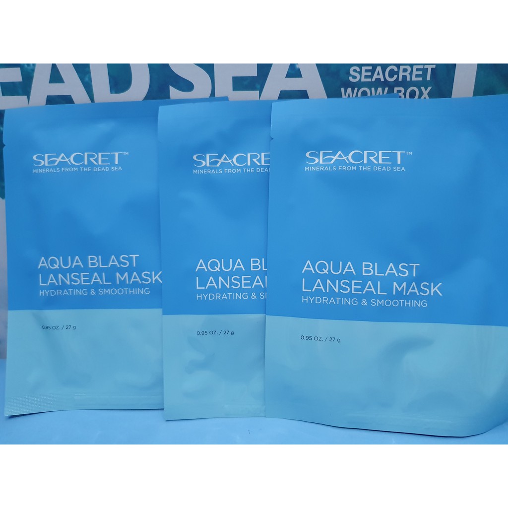 MẶT NẠ GIẤY SEACRET SIÊU CẤP ẨM GIÚP DA MỊN MÀNG SÁNG BÓNG - AQUA BLAST LANSEAL MASK HYDRATING & SMOOTHING