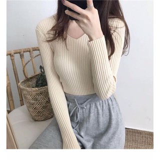 Áo len cổ tim đũa bao giá, bao chất