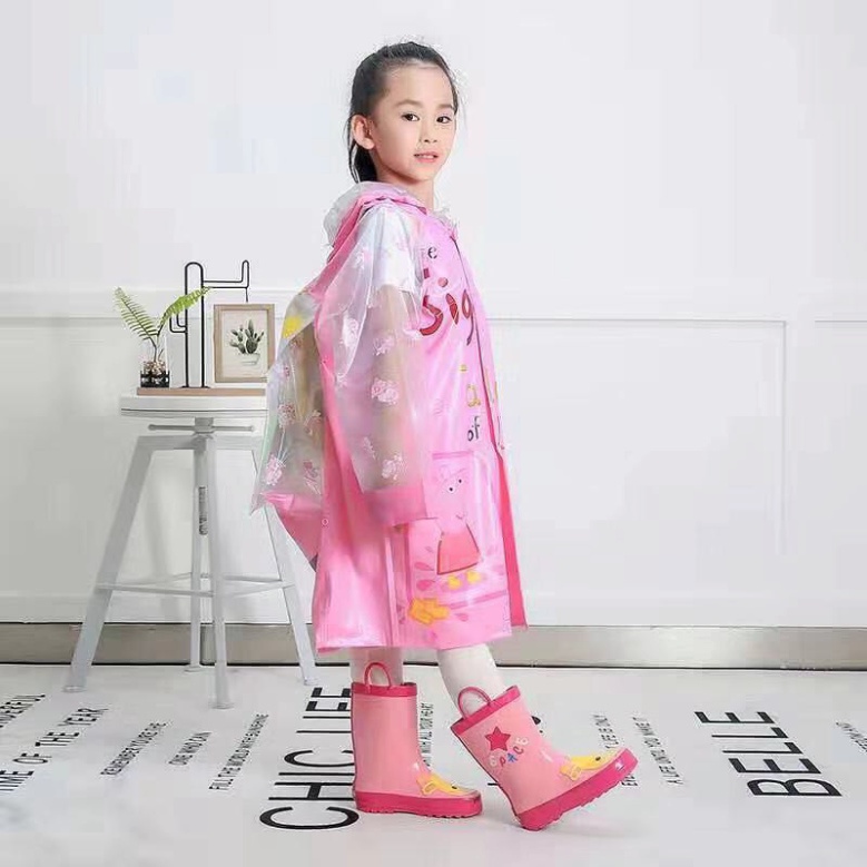 Áo Mưa Cho Bé FREESHIPÁo Mưa măng tô Trẻ Em Trai Bé Gái 3-12 Tuổi
