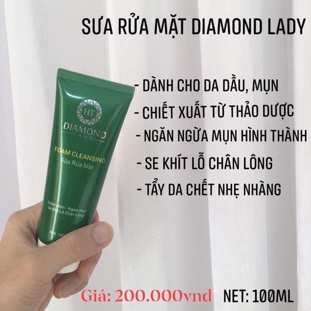 Sữa rửa mặt DIAMOND LADY
