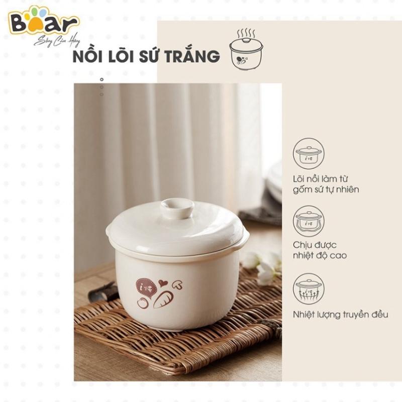 Nồi nấu cháo chậm cho bé, nồi chưng yến 0.8L Bear sube001 bản quốc tế bảo hành 18 tháng