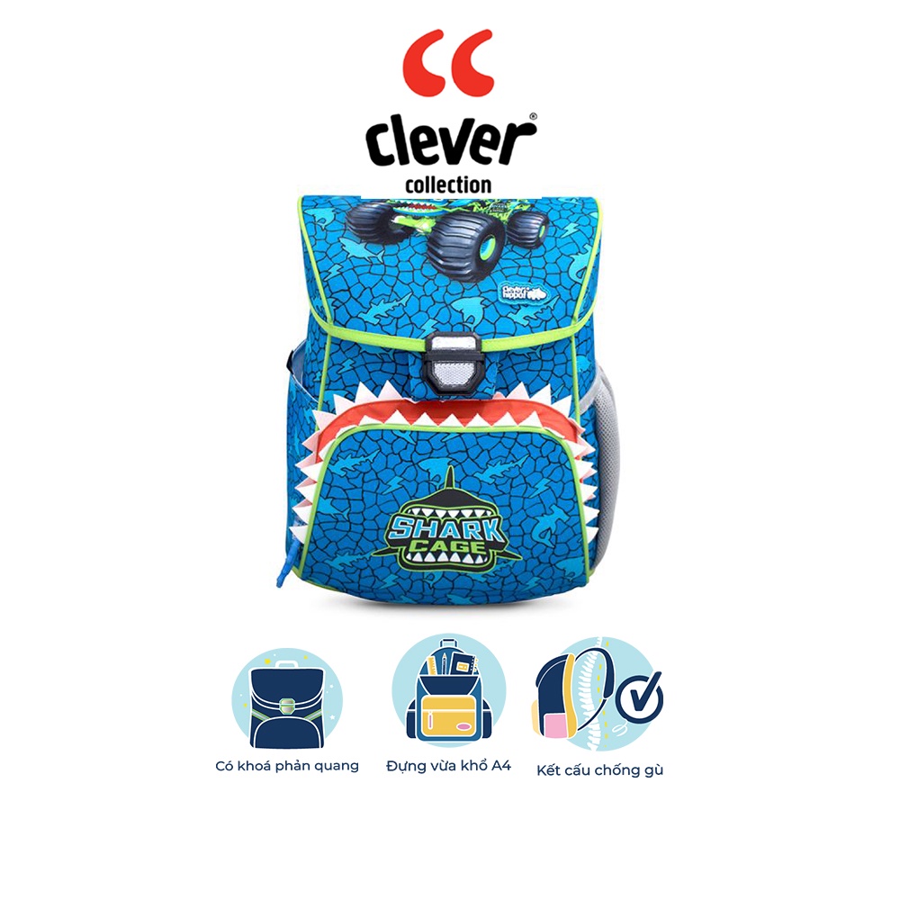 Ba Lô CLEVER HIPPO Classy - Shark Cage BS1213/BLUE