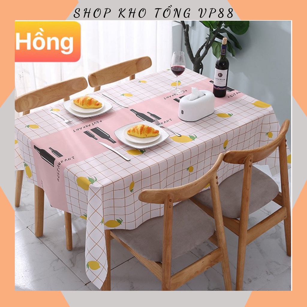 Khăn trải bàn PVC không thấm nước 88107 KHO TỔNG 88