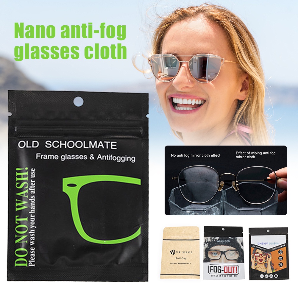 Khăn lau kính nano FOGOUT chống nước chống mờ cực tiện lợi / Khăn Lau Kính Điện Thoại Bằng Sợi Da Microfiber Chống Sương Mù Tiện Lợi