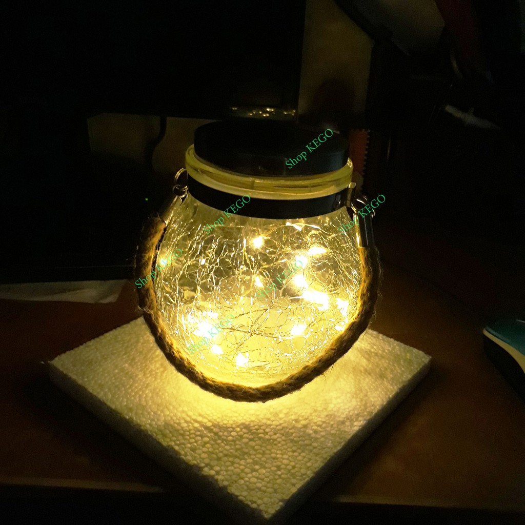 ĐÈN CẦU ĐOM ĐÓM THỦY TINH NĂNG LƯỢNG MẶT TRỜI ( SIZE LỚN)