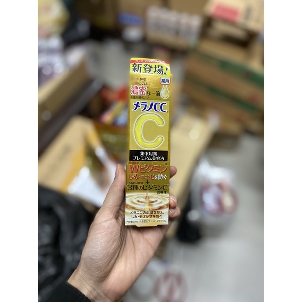 Serum vitamin C CC Melano Rohto Premium vàng đậm