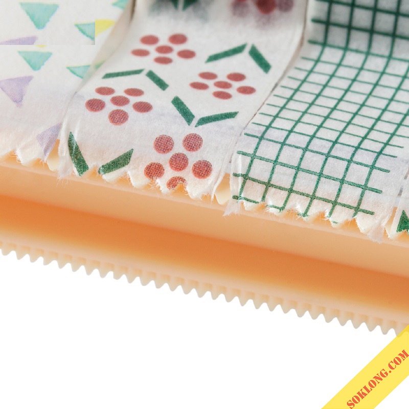 Hộp cắt washi tape trong suốt cỡ lớn gồm 2 dao cắt tiện ích C03