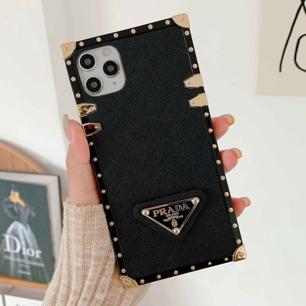 Ốp Điện Thoại Hình Vuông Màu Cam Thời Trang Cho iPhone 13promax 12 11 xsmax xr xs 7P