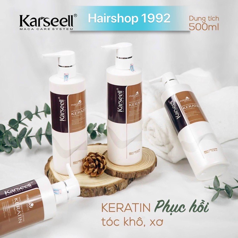 Kem ủ tóc - hấp tóc keratin Karseell💗Free Ship💗phục hồi tóc khô xơ hư tổn tái tạo cấu trúc tóc 500ml