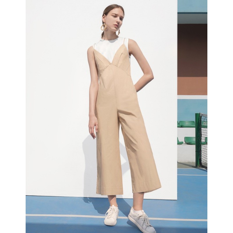 Bộ Jumpsuit E.lborn Kaki Giấy