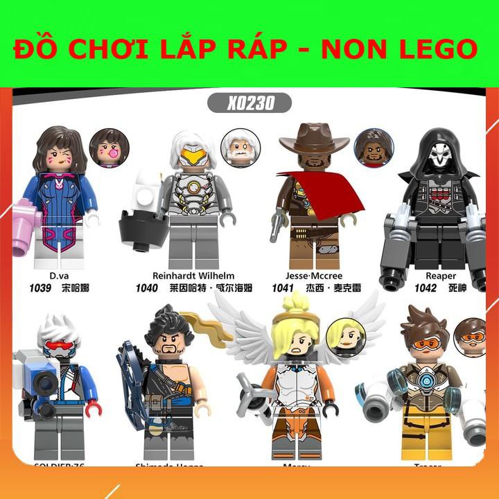 Đồ Chơi Minifigures Các Nhân Vật Trong OverWatch Mercy Tracer Jesse Mccree Reaper Soldier :76 Simada Hanzo X0230