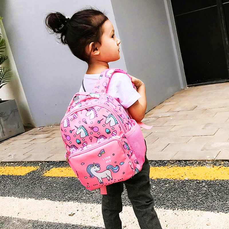 Balo cho bé 3-5 tuổi vải dù không thấm nước Baby-S, Balo mẫu giáo hình unicorn – SB017