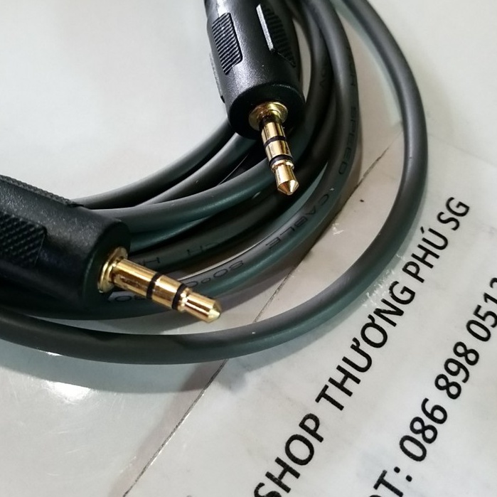 Cáp âm thanh Dtech: chuẩn 2 đầu 3.5mm_3 điểm cực - Cáp dài 3 M