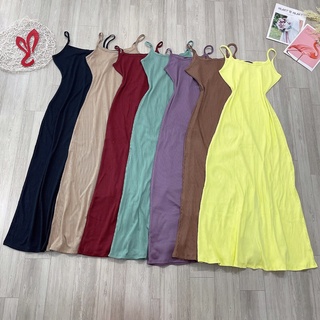 Đầm thun suông maxi kèm hình thật