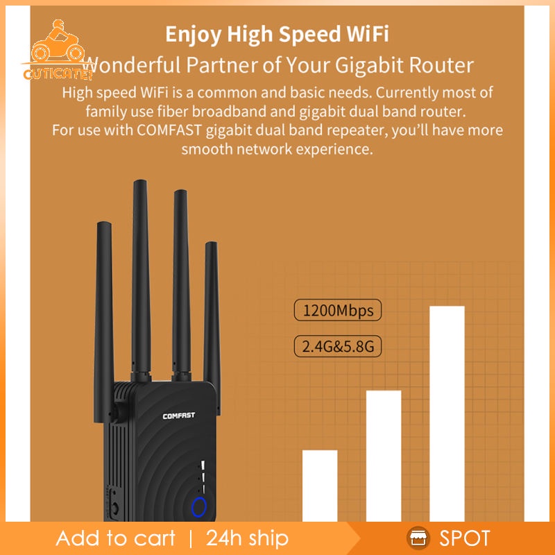 Thiết bị phát wifi băng tần kép 1200Mbps AC1200 2.4G&5G | BigBuy360 - bigbuy360.vn