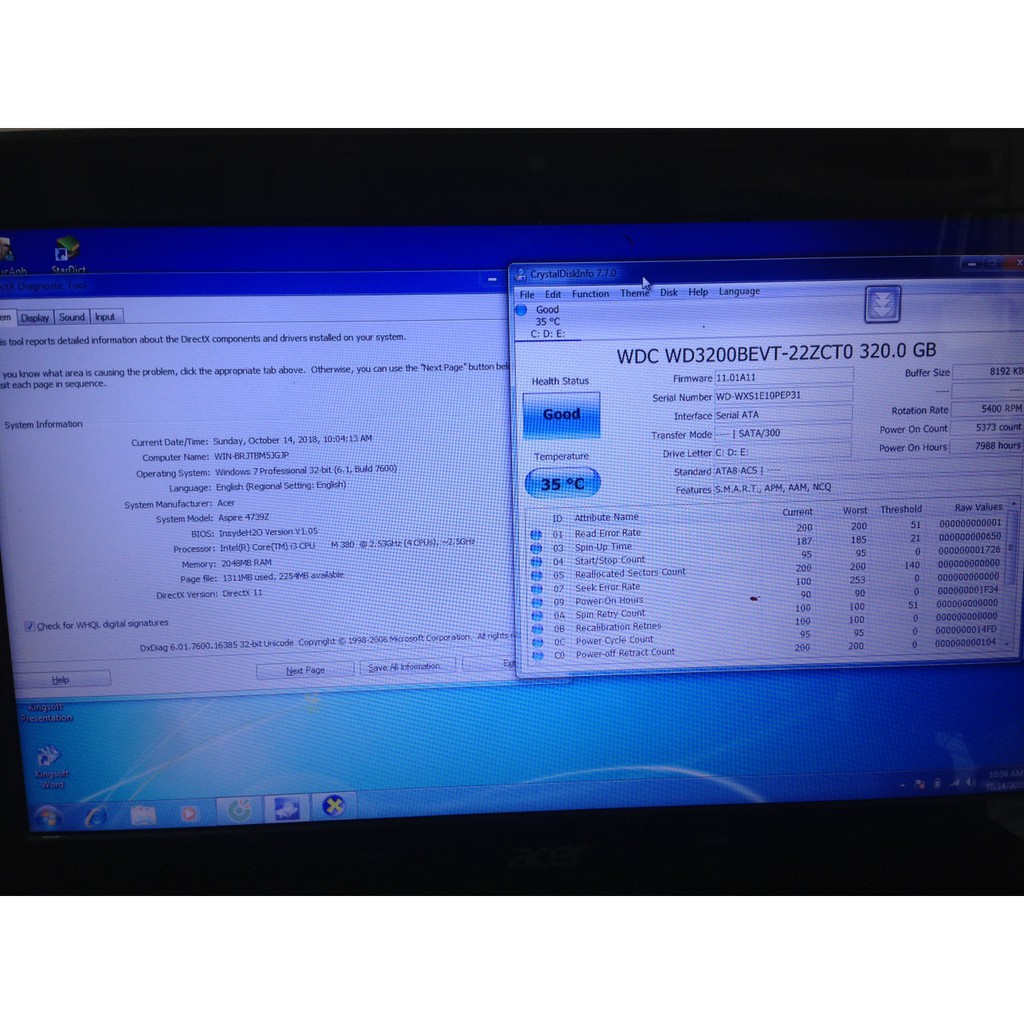 laptop cũ acer 4739 co i3, ram3 4gb, ổ 250gb - 320gb máy nguyên bản, đang dùng mượt. | BigBuy360 - bigbuy360.vn