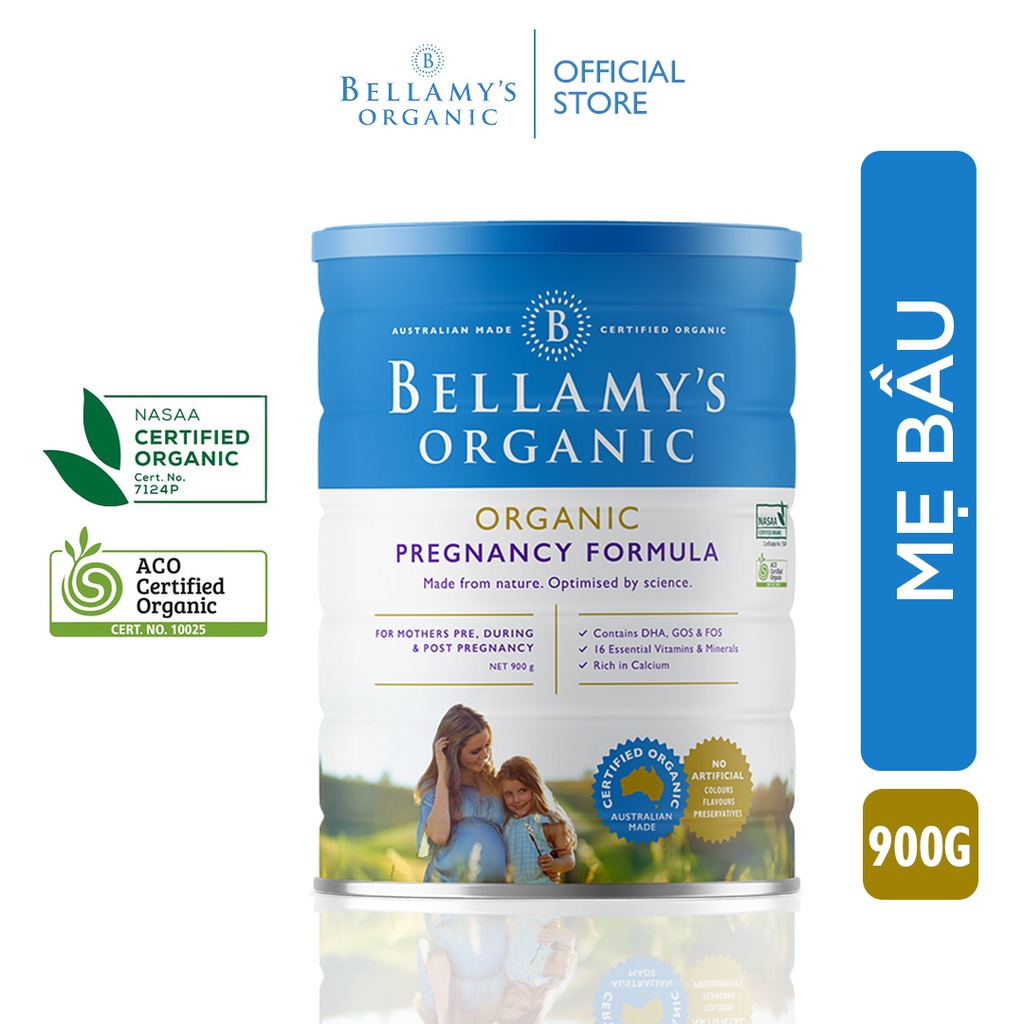 Sữa Công Thức Hữu Cơ Cho Mẹ Mang Thai và Cho Con Bú Bellamy's Organic