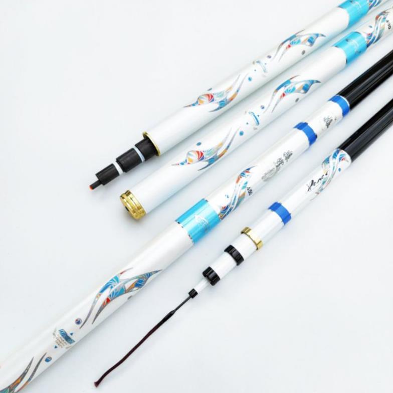 Cần câu tay Bạch Ngọc 6H phôi carbon xoắn - Tặng kèm 1 ngọn phụ