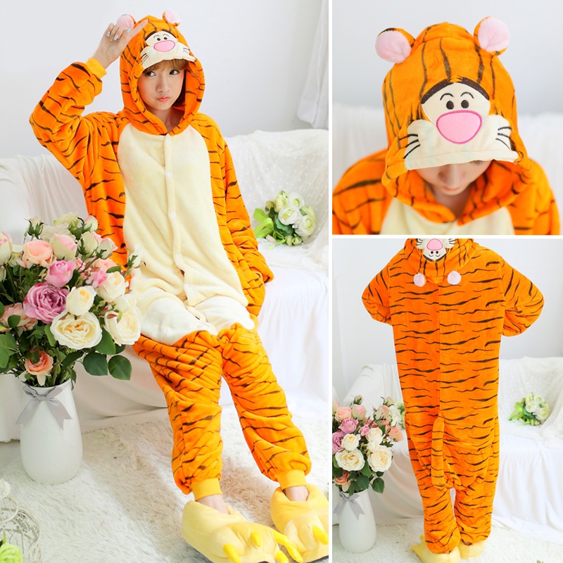 Kigurumi Bộ Đồ Ngủ Liền Thân Hình Thú Hoạt Hình Cho Nam Và Nữ