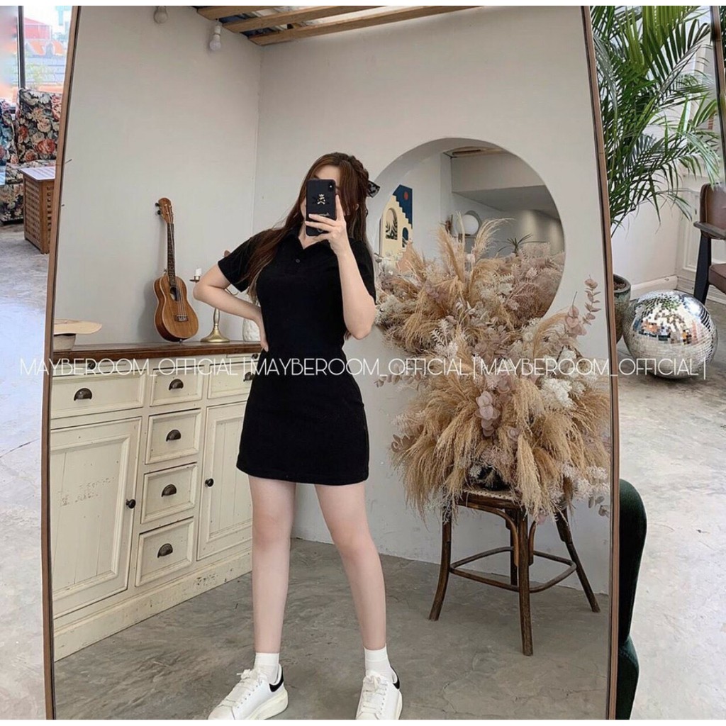 Đầm Thun Polo Ngắn Tay Có Cổ Phong Cách Hàn Quốc Thời Trang Cho Nữ ANN309 | BigBuy360 - bigbuy360.vn