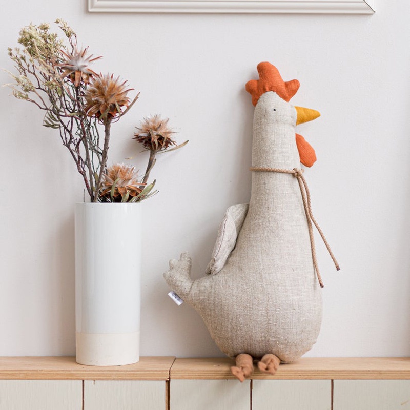 Thú Nhồi Bông Hình Hươu Cao Cổ Chất Liệu Cotton Màu Xám