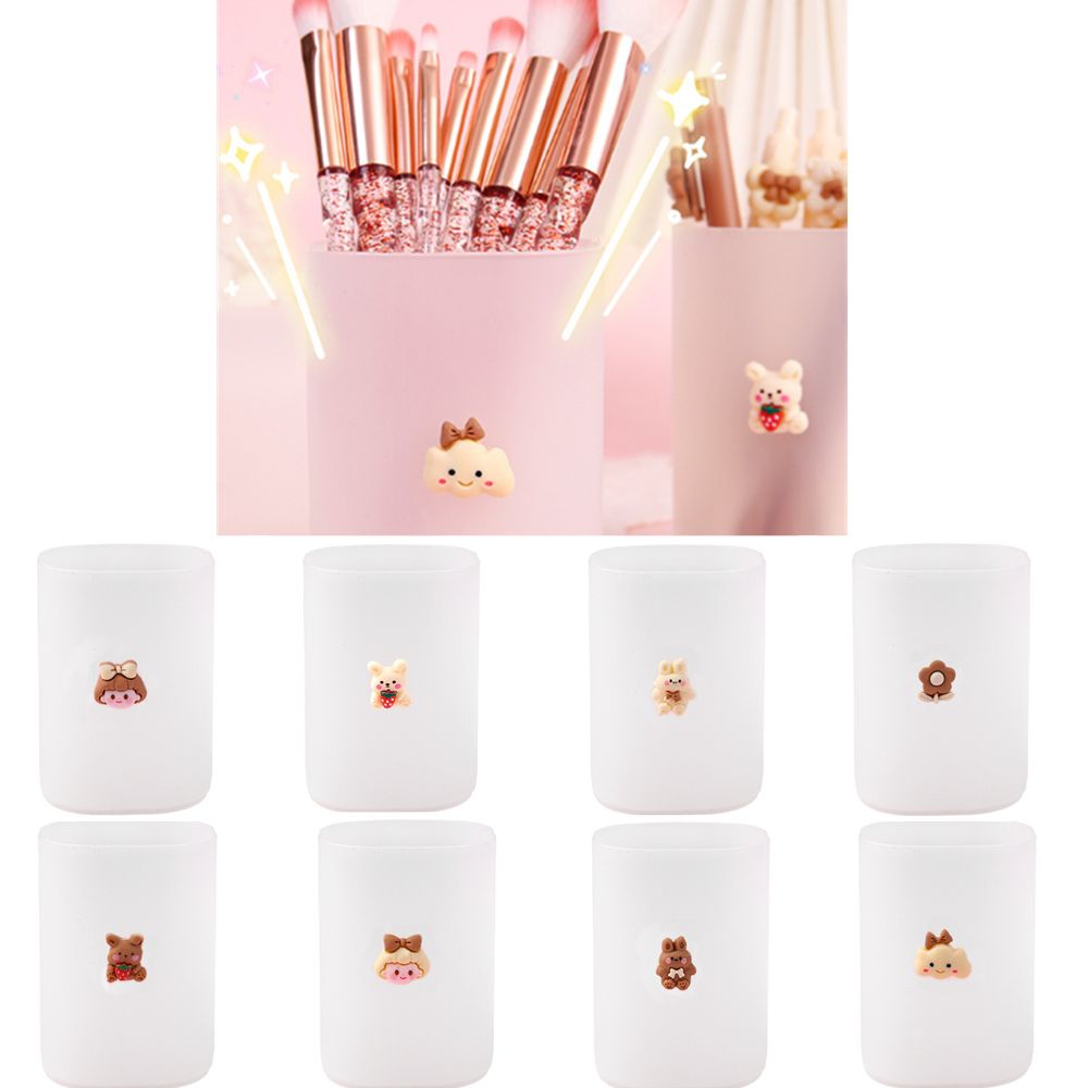 Hộp đựng bút/ cọ trang điểm để bàn đa năng in họa tiết hoạt hình dễ thương tiện dụng cho văn phòng/ trường học