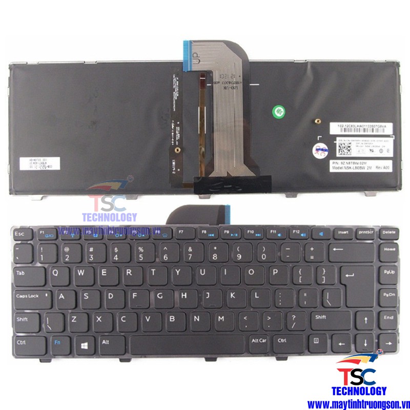 Bàn Phím Laptop Dell Inspiron 14 3421 3437 5421 5437 5435 VOSTRO 2421 Latitude 3440 Có LED | Phím Zin Nhập Khẩu