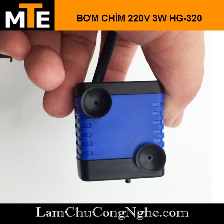 Bơm chìm mini HG-320 220V 3W bơm tiểu cảnh, bể cá, điều hòa nước