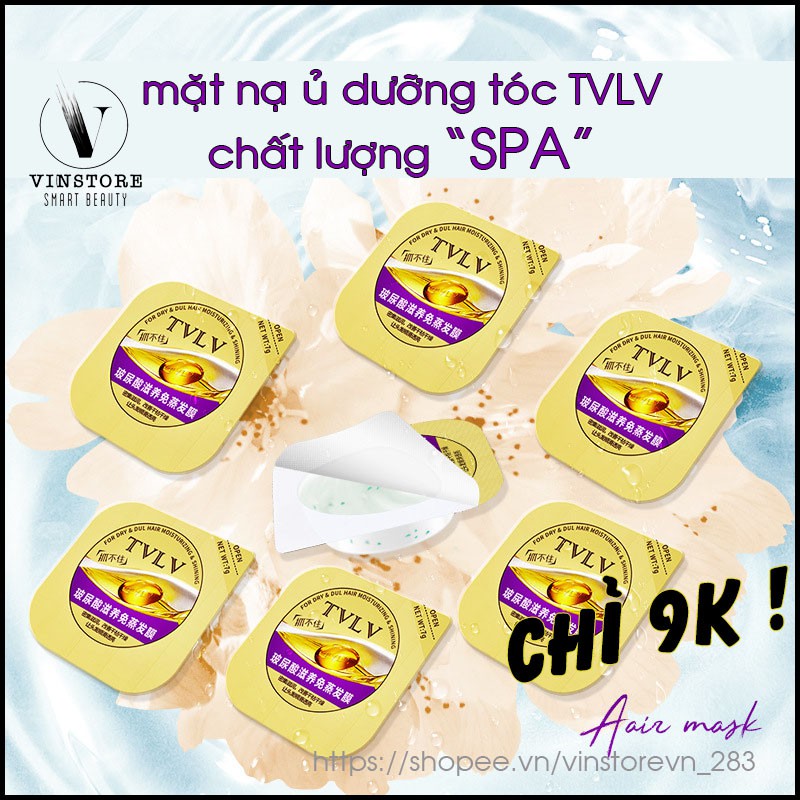 Mặt nạ tóc TVLV ủ dưỡng tóc chất lượng &quot;SPA&quot;, gốc nước và Hyaluronic Acid phục hồi cấp tốc tóc hư tổn, dưỡng tóc cả ngày