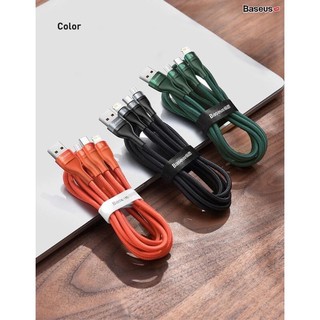 Cáp sạc nhanh 3 đầu Baseus Flash Series 3in1 (USB to Type C/ Lightning/ Micro, 5A/40W Quick Charging & Data Cable)
