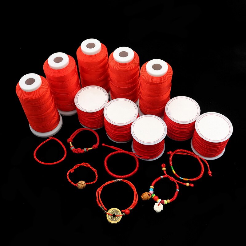 Cuộn Dây Nylon Màu Đỏ 0.2-2mm Dùng Làm Đồ Trang Sức