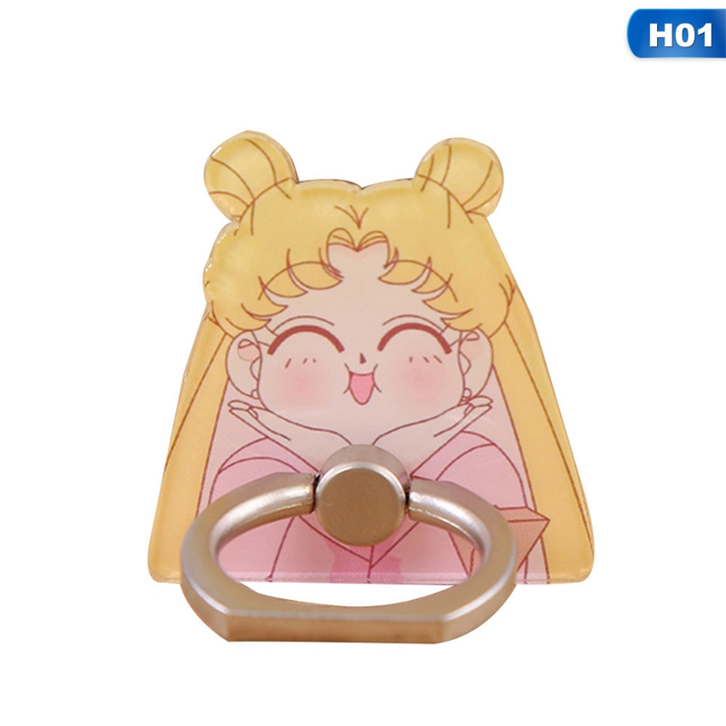 SAILOR MOON Giá Đỡ Dạng Nhẫn Hoạ Tiết Thuỷ Thủ Mặt Trăng Để Gắn Điện Thoại