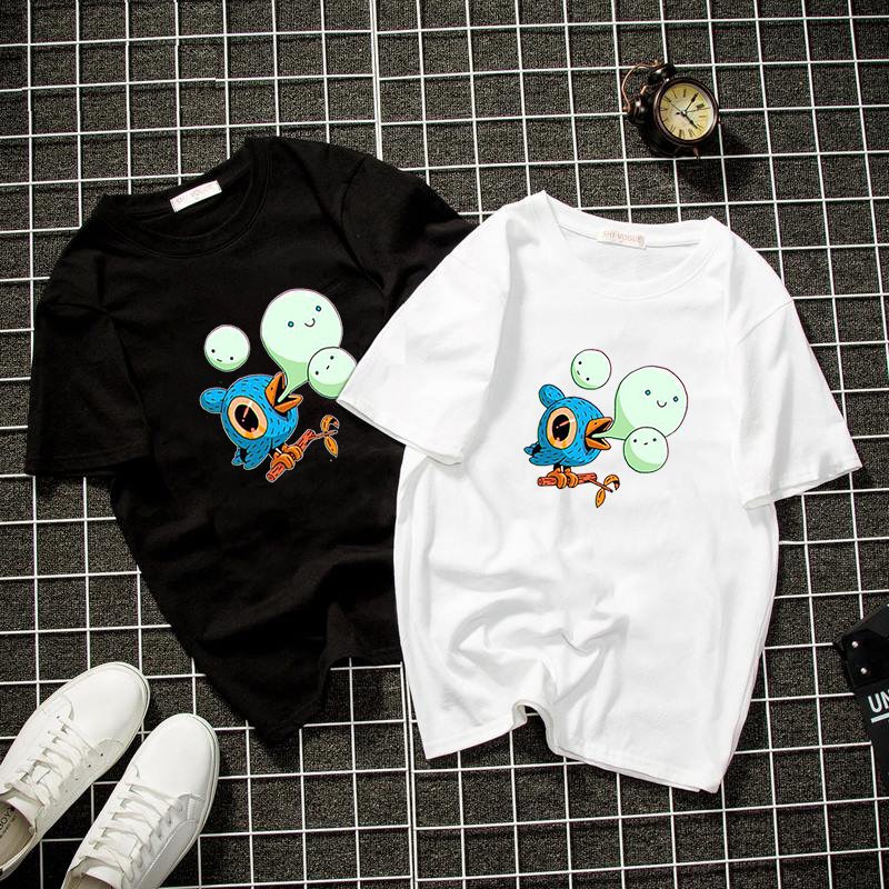 Áo thun unisex chim dễ thương form rộng vải dày mịn 2019T1228