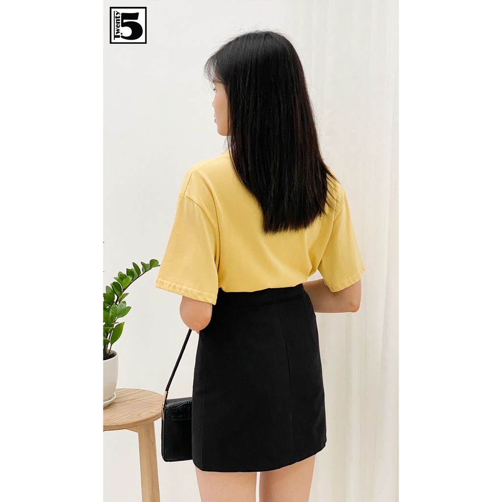 Chân váy nữ trơn dáng A chất kaki mỏng Twentyfive 3707
